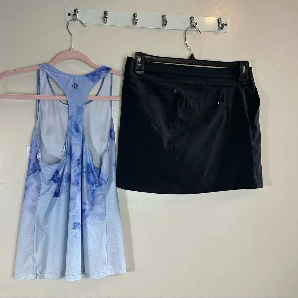 Prana Black Mini Skirt and top